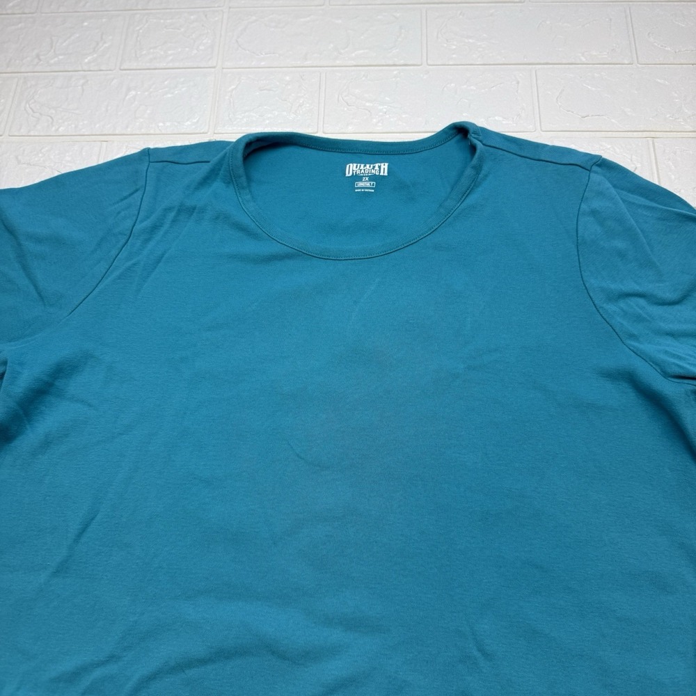 Duluth Trading Longtail T Shirt Size 2X Green Cotton Long Sleeve